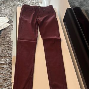 AG jeans maroon jeans size 25
